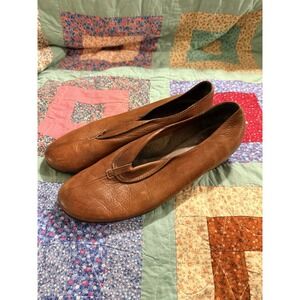 Wonders Women's Slip On Ballet Flat Shoes Brown Made in Spain 9.5 Leather